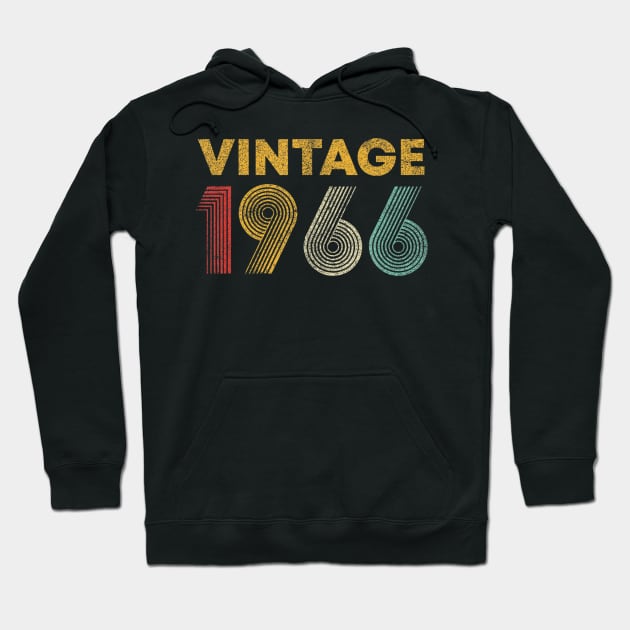 Vintage 1966 54 Years Old Born in 1966 54th Birthday Gift T Shirt Hoodie by Antrobus
